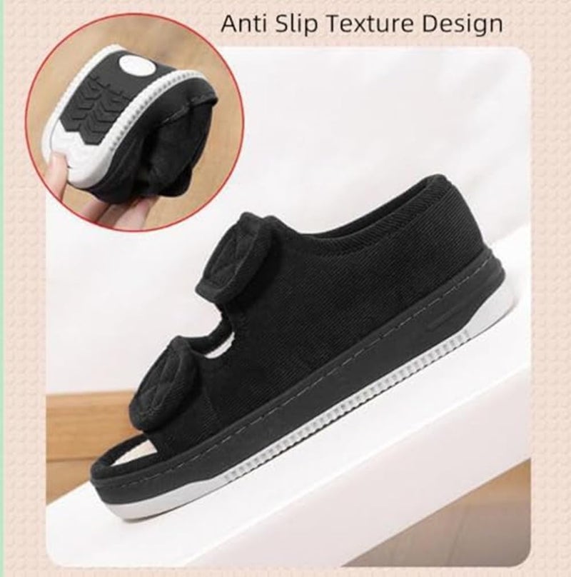 IBLUELOVER Diabetic Sandals for Women Men Open Toe Diabetic Slippers Extra Wide Non Slip Adaptive Sandals Edema Swollen Feet Diabetics Shoes Footwear Breathable Arthritis Post-op Elderly Sandal - Image 3